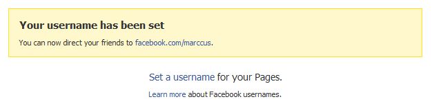 pages username 1