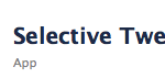 Update Facebook status from Twitter using Selective Tweet